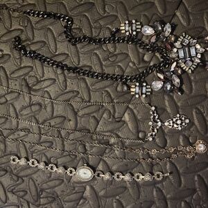 Elegant Black and Silver Women's Necklace Set